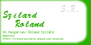 szilard roland business card